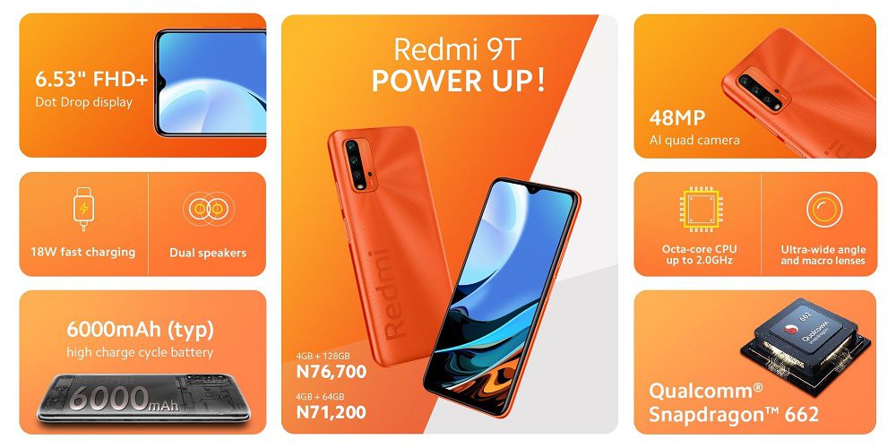 اطلاعات سخت افزار گوشی موبایل شیائومی مدل Redmi 9T ظرفیت 128 گیگابایت - رم 4 گیگابایت